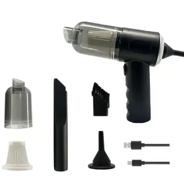 3 In 1 Portable Mini Vacuum Cleaner Duster Blower Air Pump Wireless Handheld Clean Microscopic Dust Like Car, Home,computer, Laptop, Flower, Mirror Vehicle Interior Cleaner | Sadadropship